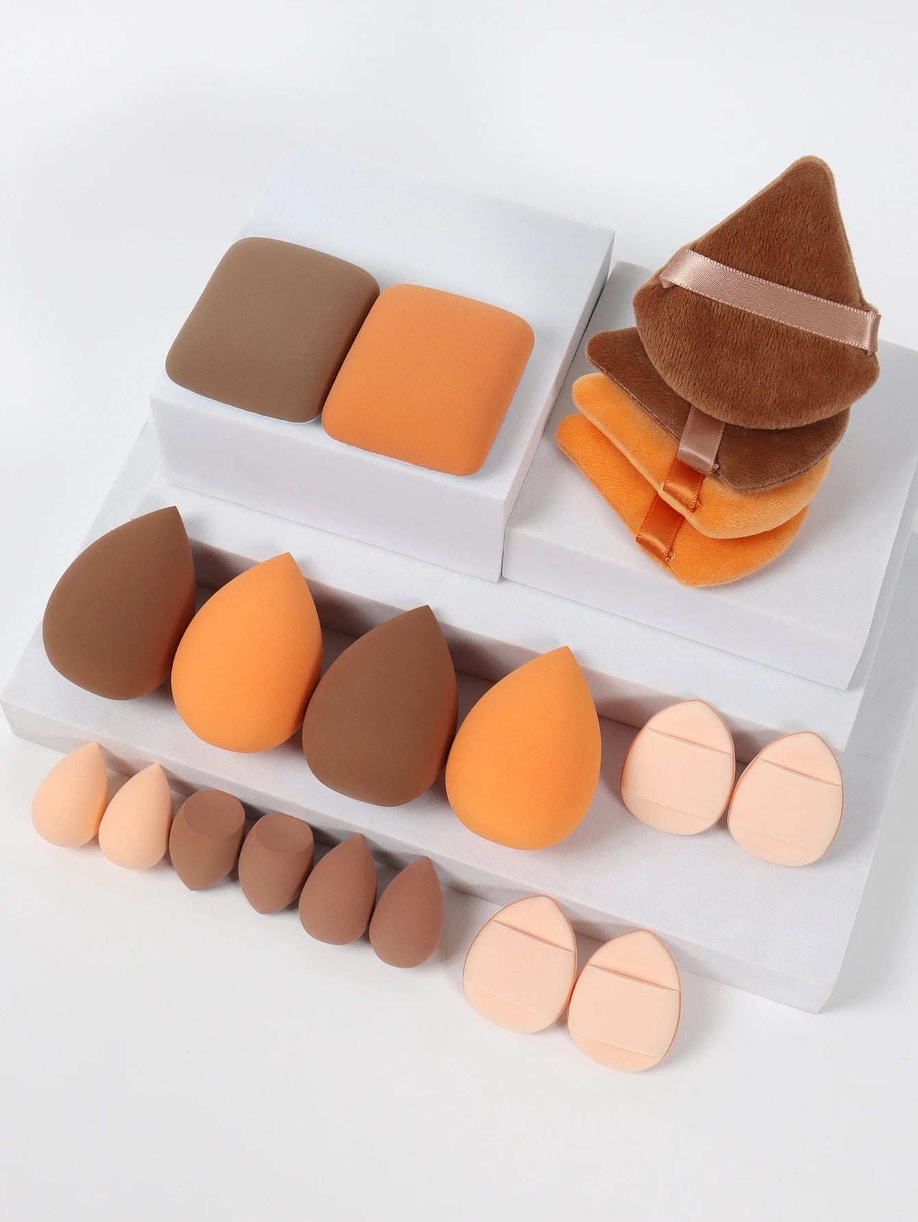 20 Pcs Pink Makeup Sponge and Makeup Puff Set Suitable for Face Cream and Powder Concealer Powder Makeup Machine Beauty World Shop