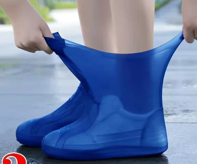 1 Pair Silicone WaterProof Shoe Covers Lip-resistant Rubber Rain Boot Rain Gear Overshoes Accessories for Outdoor Rainy Day Beauty World Shop