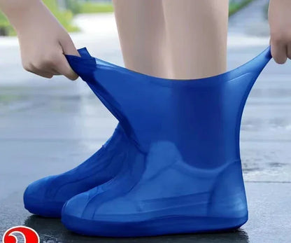 1 Pair Silicone WaterProof Shoe Covers Lip-resistant Rubber Rain Boot Rain Gear Overshoes Accessories for Outdoor Rainy Day Beauty World Shop