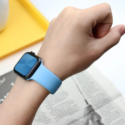 Silicone Band For Apple Watch strap 44mm 45mm 40mm 41mm 42-38mm 45 mm sport bracelet iwatch series 8 7 6 5 4 3 SE 9 Ultra 2 49mm Beauty World Shop