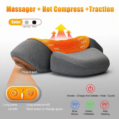 Electric Neck Massager Pillow Cervical Stretcher Heating Vibration Massage Back Traction Orthopedic Sleeping Pillows Support Beauty World Shop
