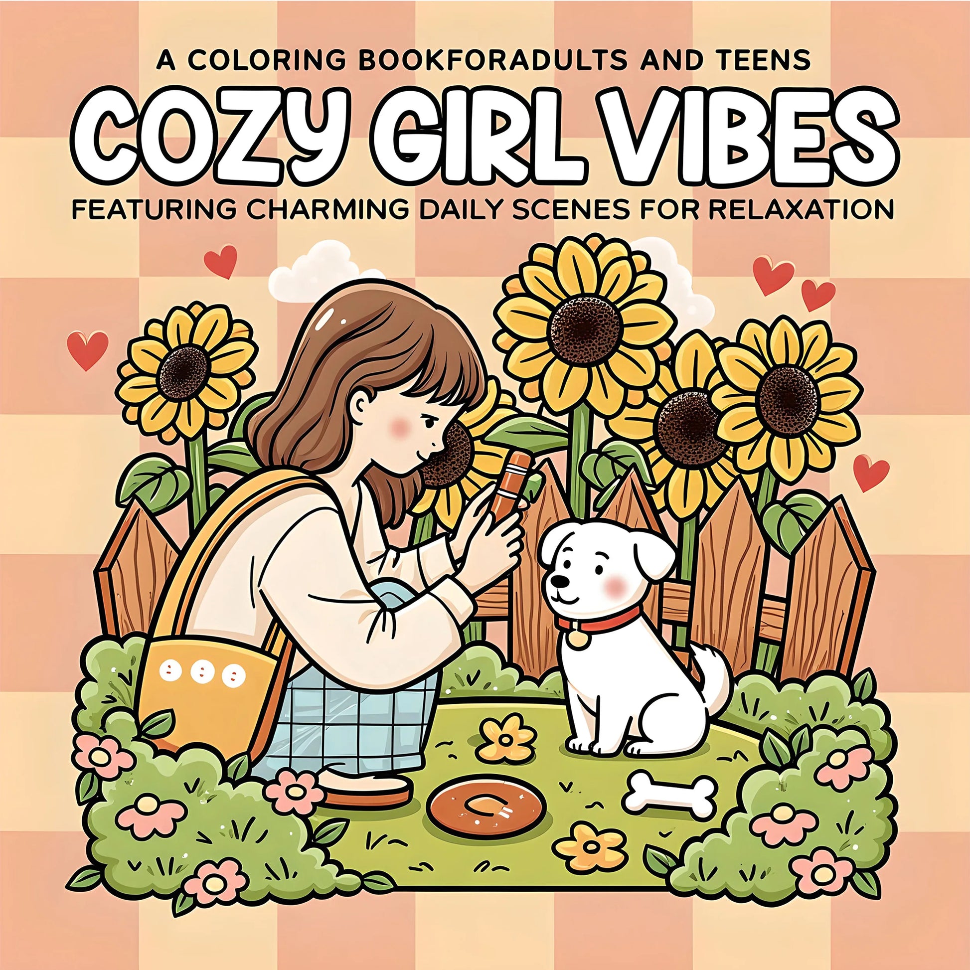 COZY GIRL VIBES Bold-easy Patterns Coloring Book for Adults Cute Drawing Book Perfect Gift for Party and Birthday Beauty World Shop