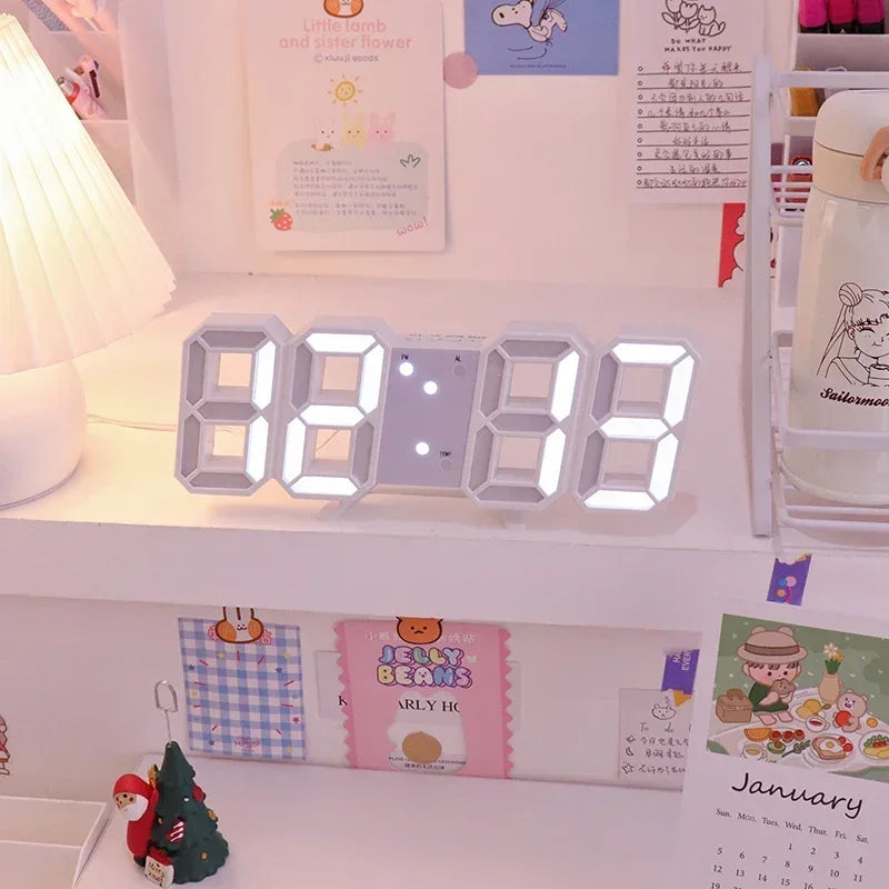 Digital Wall Clock Desk Watches Electronic Alarm Modern Home Decoration for Bedroom Decor Interior Led Table Clocks Living Room Beauty World Shop