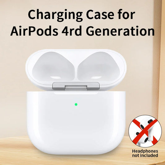 Replacement Charging Case for AirPods 4 - Compatible with Original Earbuds, Functions Like Genuine Case, For Authentic AirPods 4