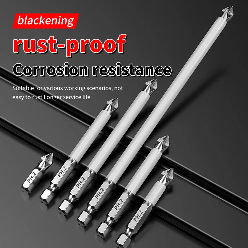 6 PCs Non-Slip Magnetic Cross Head Household Electric Driver Screw Set - High Hardness Hand Drill Bits for Electric Screwdrivers Beauty World Shop