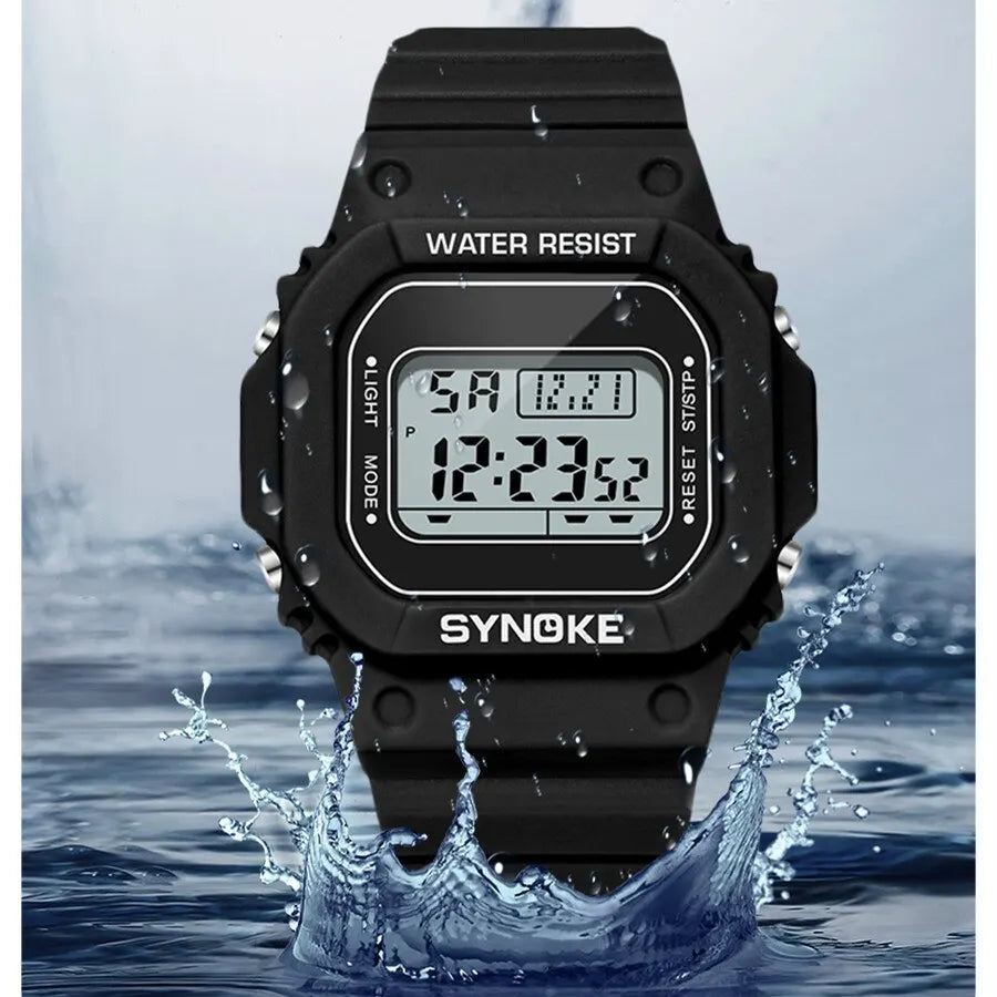 SYNOKE Outdoor Military Digital Watch For Men Fashion Retro Men Watch Sports Waterproof Men Watch Multifunctional Luminous Beauty World Shop