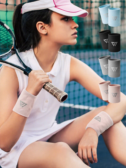 1/2PCS Sports Wrist Guard Breathable Sweat Absorbing Wrist Band Men Women Lightweight Basketball Volleyball Fitness Wristbands Beauty World Shop