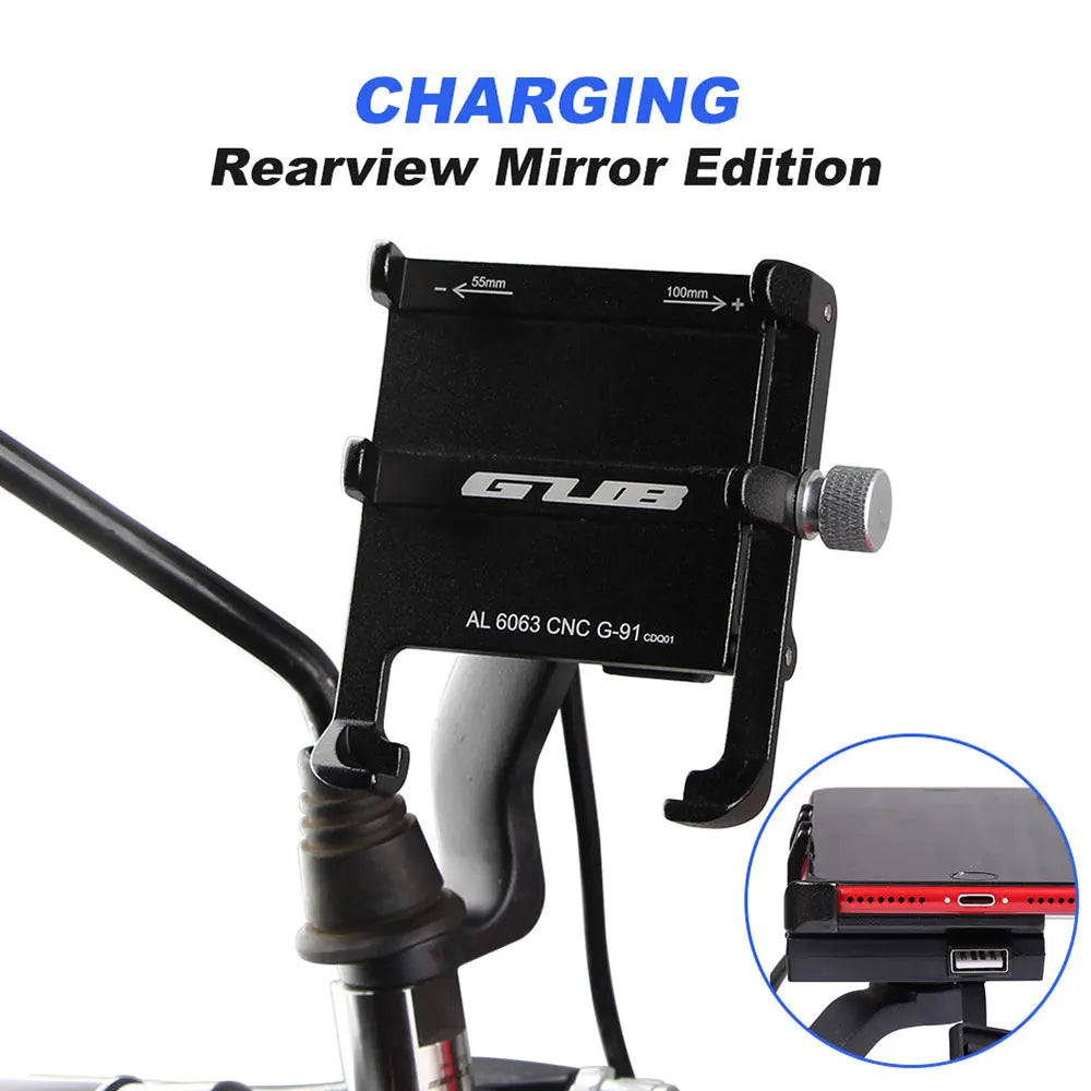 GUB Aluminum Bicycle Phone Holder Metal Bike Cell Mobile iPhone Stand for Motorcycle Scooter Handlebar Bike Headsets Stem Mount Beauty World Shop