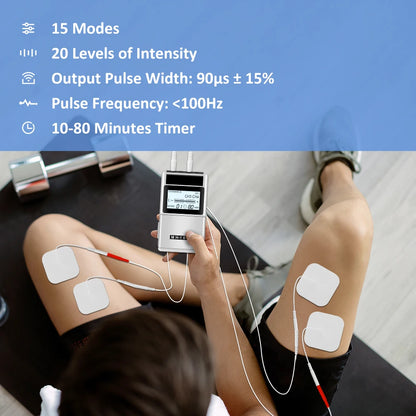 4 Channel TENS PMS Unit 15Mode Muscle Stimulator for Pain Relief Rechargeable TENS Machine Electronic Acupuncture Pulse Massager Beauty World Shop