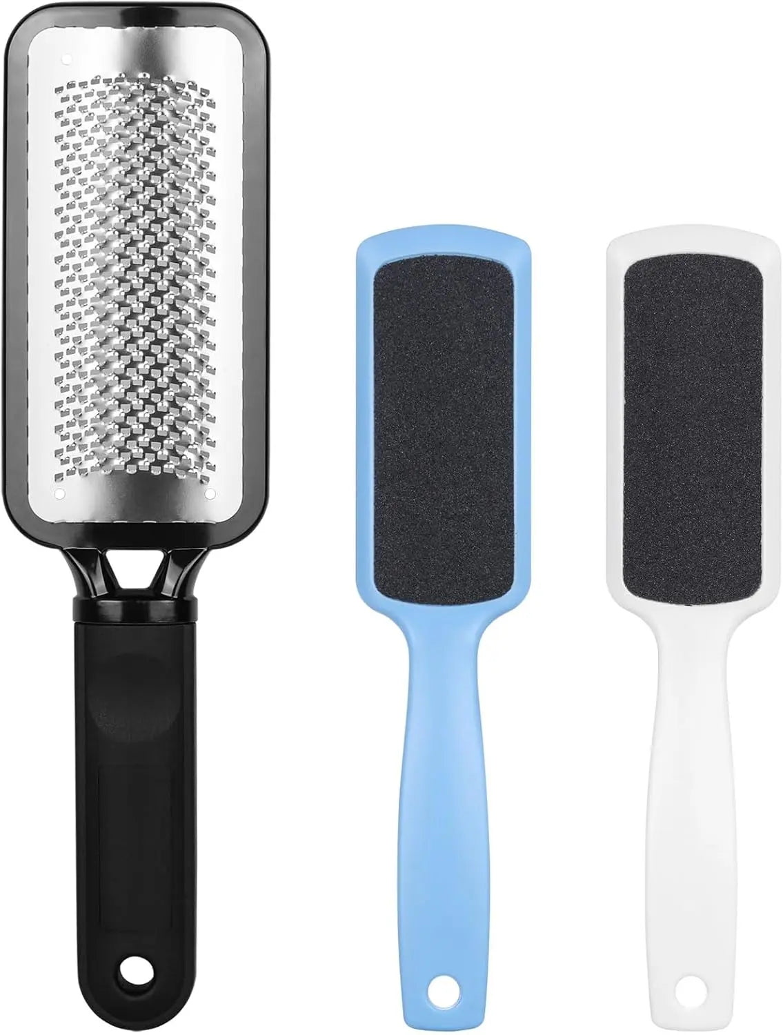 3Pcs Foot Files Kit Foot Scrubber Foot Rasp,Double-Sided Heel Files Pedicure Tool Callus Remover Stainless Steel Feet Scraper Beauty World Shop