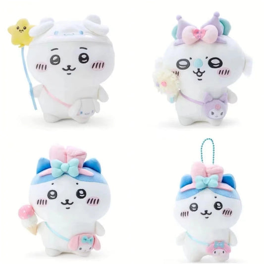 Self-deprecating Bear Chiikawa Sanrioi hachiware Plush Toy Co-branded Doll Pendant Cute Jiyi Xiaohachi Usaki Bedroom Ornaments Beauty World Shop