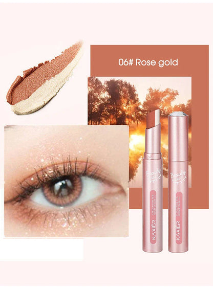 Gradient two-color eye shadow pen waterproof, sweat proof, not easy to smudge, pearlescent, fine shiny, lazy eye shadow s Beauty Trend Shop