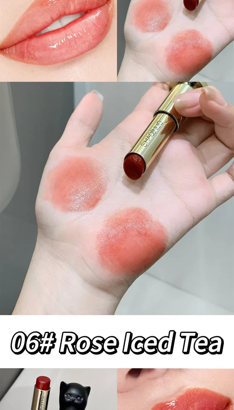 SHAQINUO Meowoqinqin Moisturizing Color Lip Balm, anti-dryness and crack fade lip lines Student Moisturizing lipstick Beauty Trend Shop