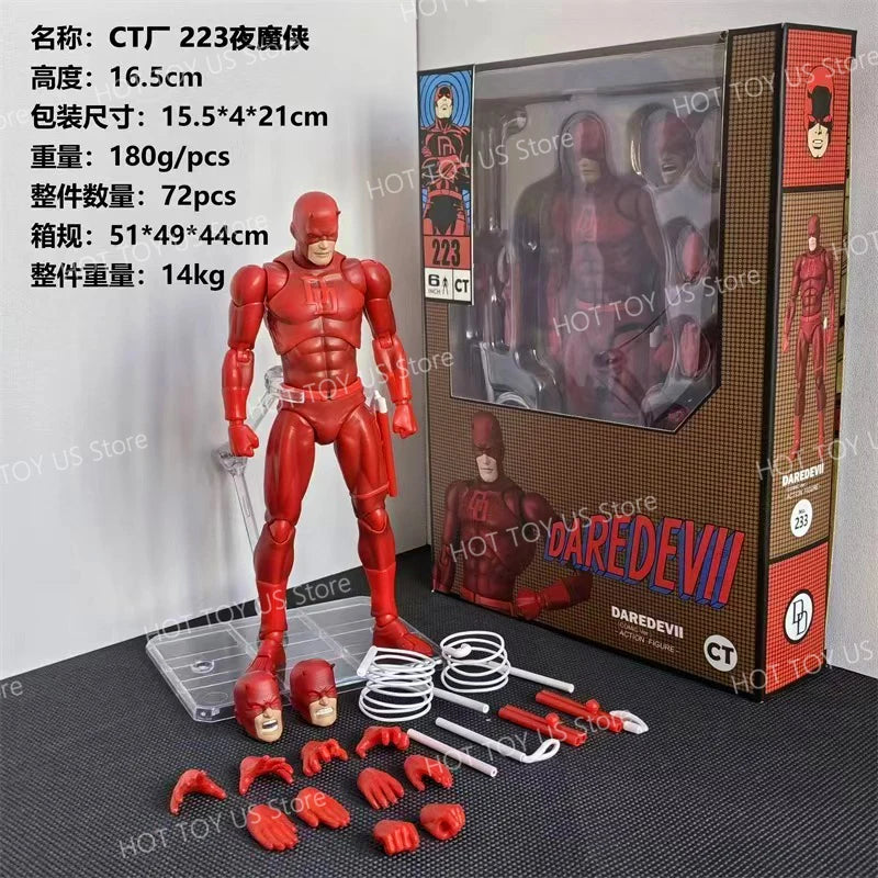 100% Original Ct Toys Daredevil Mafex 223 Comic Version Figure SHF Anime Action Figurine Statue Model Custom Gifts Kids Toys Beauty World Shop