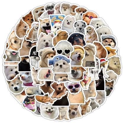 10/50/100pcs Funny Dog Stickers Cartoon Cute Decals Toy Stationery Guitar Phone Bicycle Laptop Luggage Car Graffiti Kids Sticker Beauty World Shop