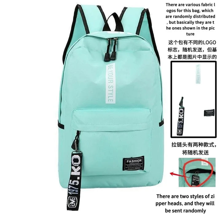 Fashion trend backpack backpack for men and women junior high school high school student bag large capacity korean version of th Beauty World Shop