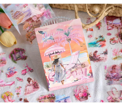 20Sheets PET Stickers Season Series PET Decorative Stickers Diary Scrapbooking Material Decor Album Stationery Stickers Beauty World Shop