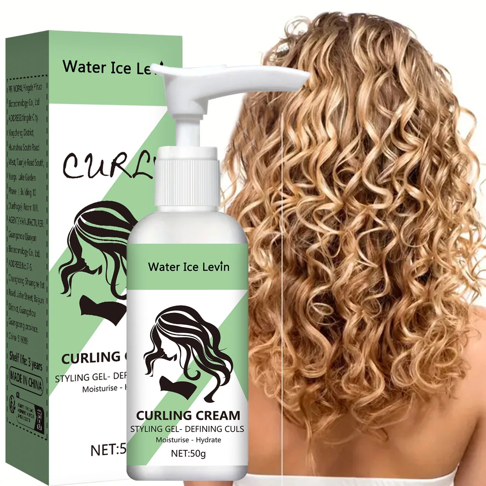 Curly hair Styling cream, moisturizing and smoothing formula, enhances the elasticity and shine of curly hair, easy to set Beauty World Shop