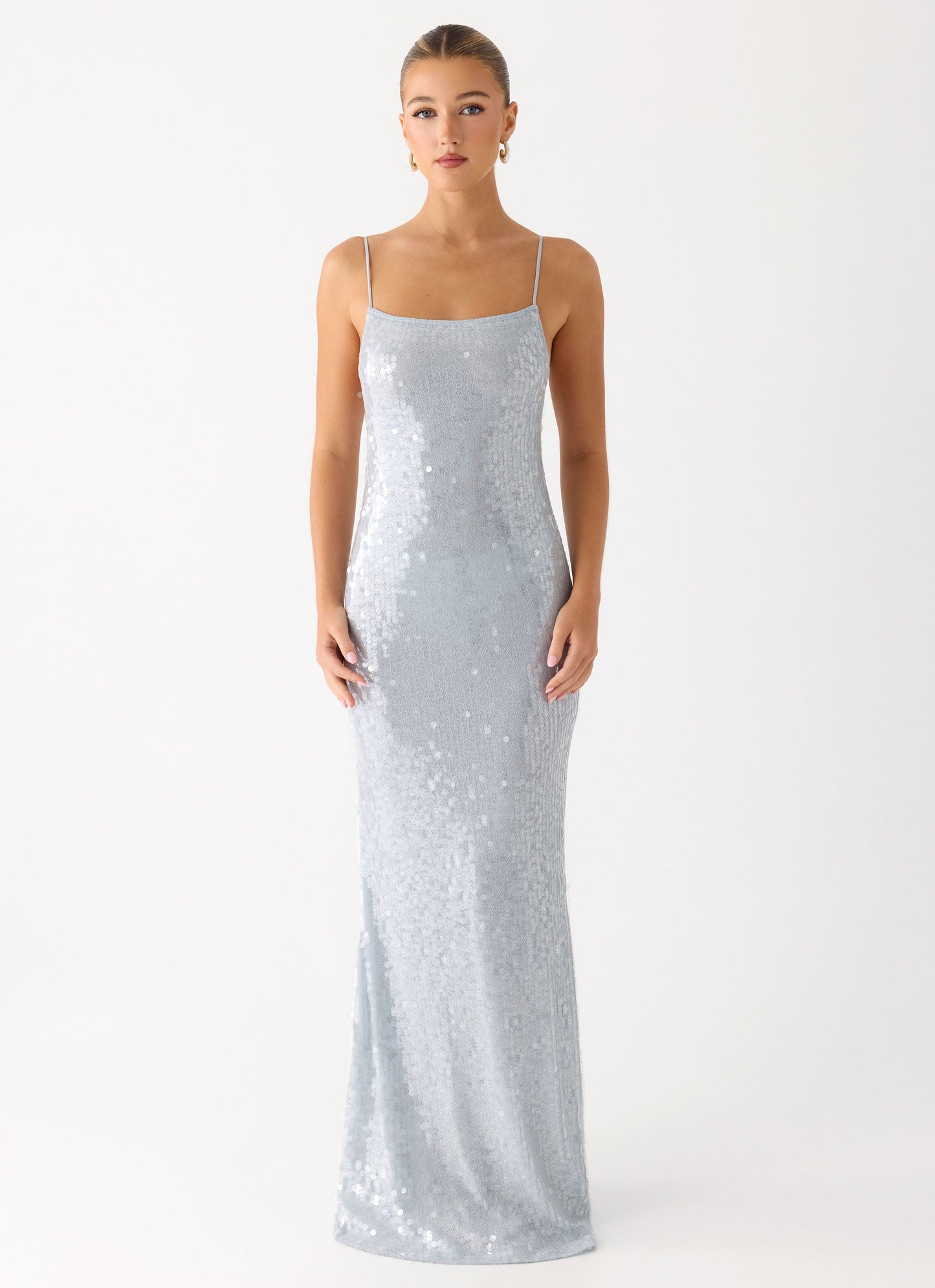 Solo Sequin Maxi Dress - Misty Blue Peppermayo Exclusive