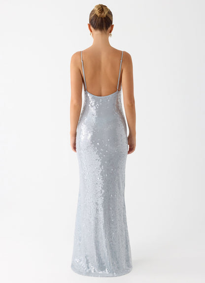 Solo Sequin Maxi Dress - Misty Blue Peppermayo Exclusive