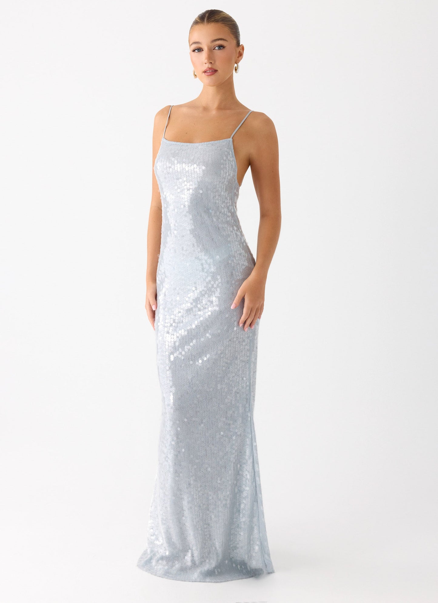 Solo Sequin Maxi Dress - Misty Blue Peppermayo Exclusive
