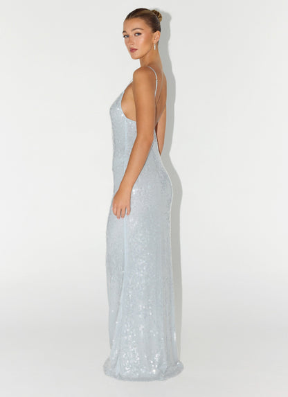 Solo Sequin Maxi Dress - Misty Blue Peppermayo Exclusive