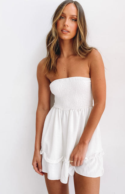 Sundazed Strap Back Dress White BB Exclusive