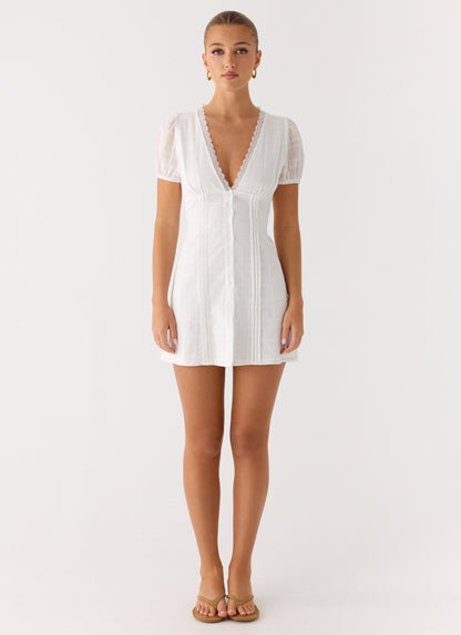 Sweet Lullaby Mini Dress - White Peppermayo Exclusive