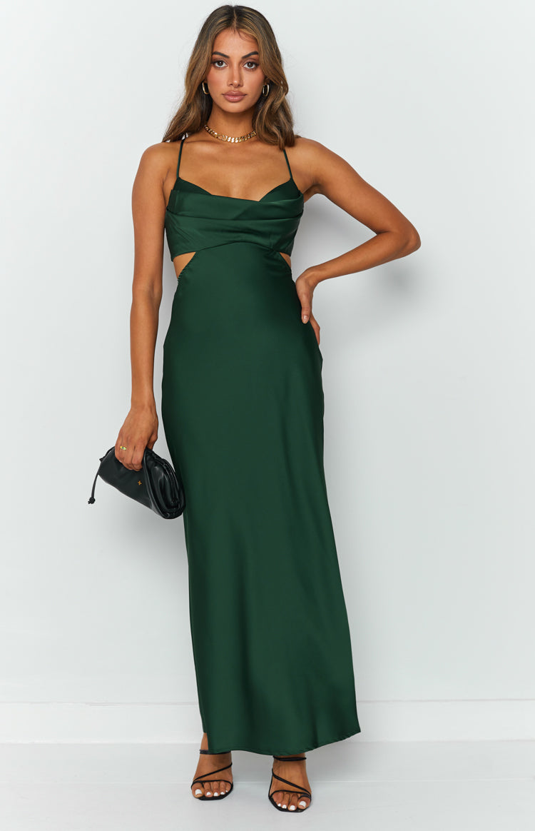 Taleah Cut Out Maxi Dress Green BB Exclusive