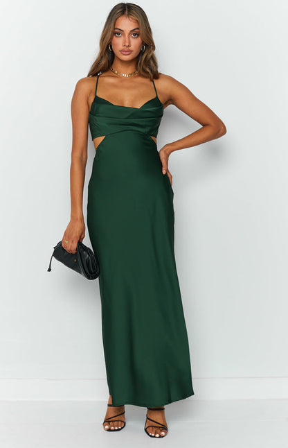 Taleah Cut Out Maxi Dress Green BB Exclusive