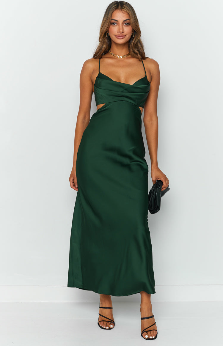 Taleah Cut Out Maxi Dress Green BB Exclusive