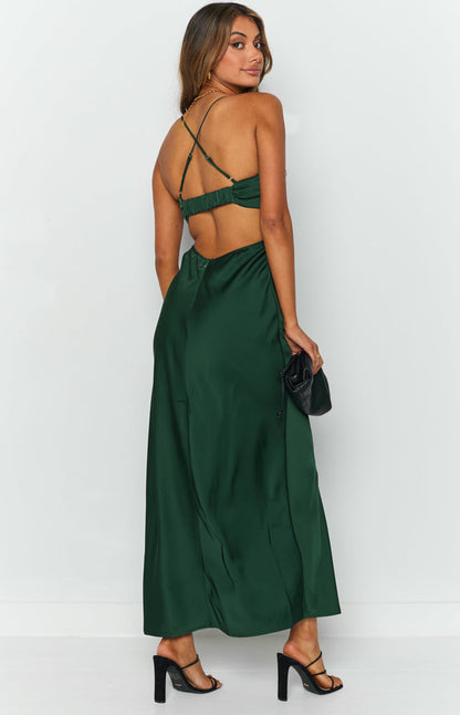 Taleah Cut Out Maxi Dress Green BB Exclusive
