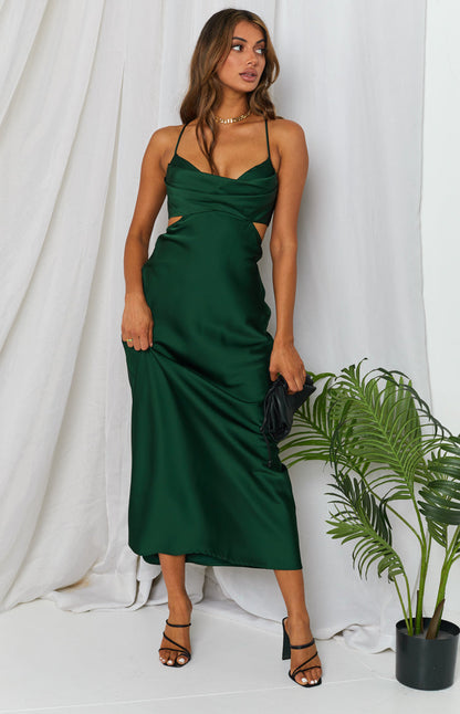 Taleah Cut Out Maxi Dress Green BB Exclusive