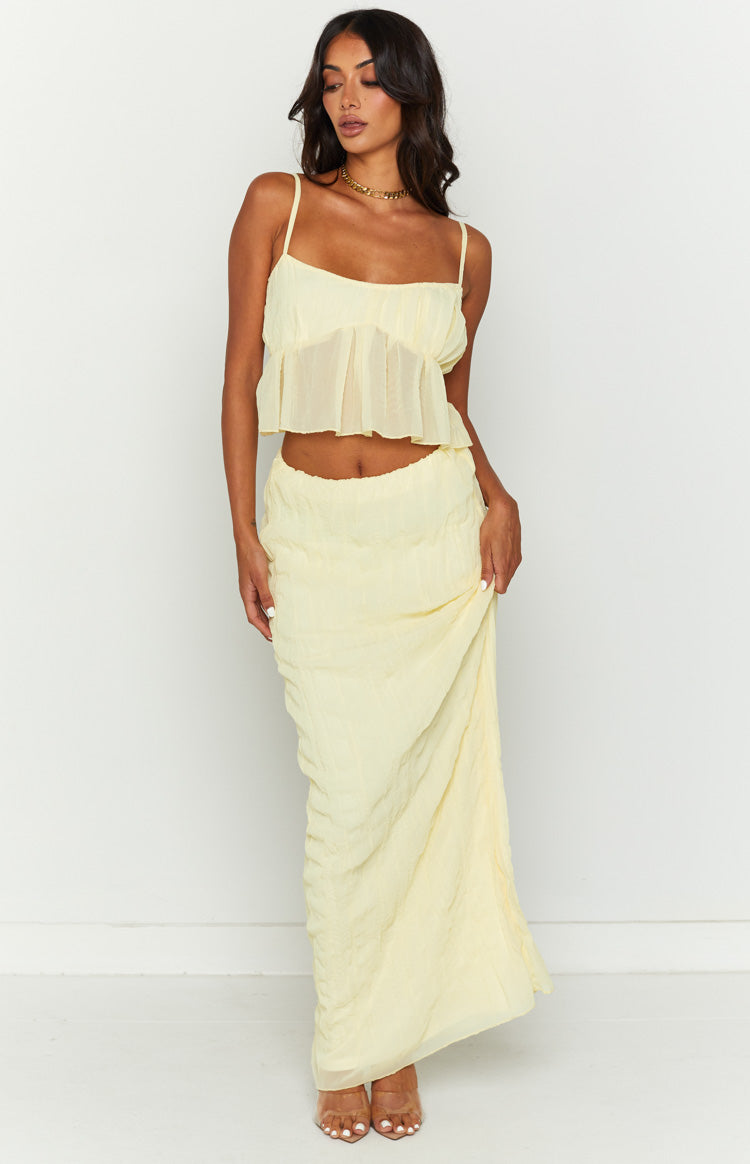 The Moment Yellow Maxi Skirt BB Exclusive