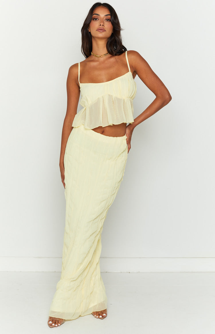 The Moment Yellow Maxi Skirt BB Exclusive