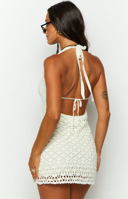 Tulip Cream Crochet Mini Dress BB Exclusive