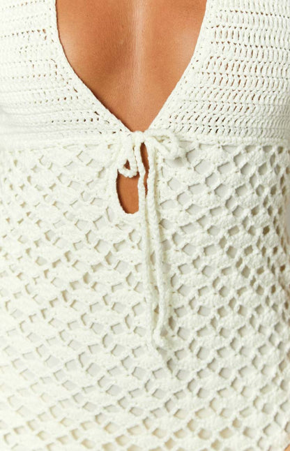 Tulip Cream Crochet Mini Dress BB Exclusive