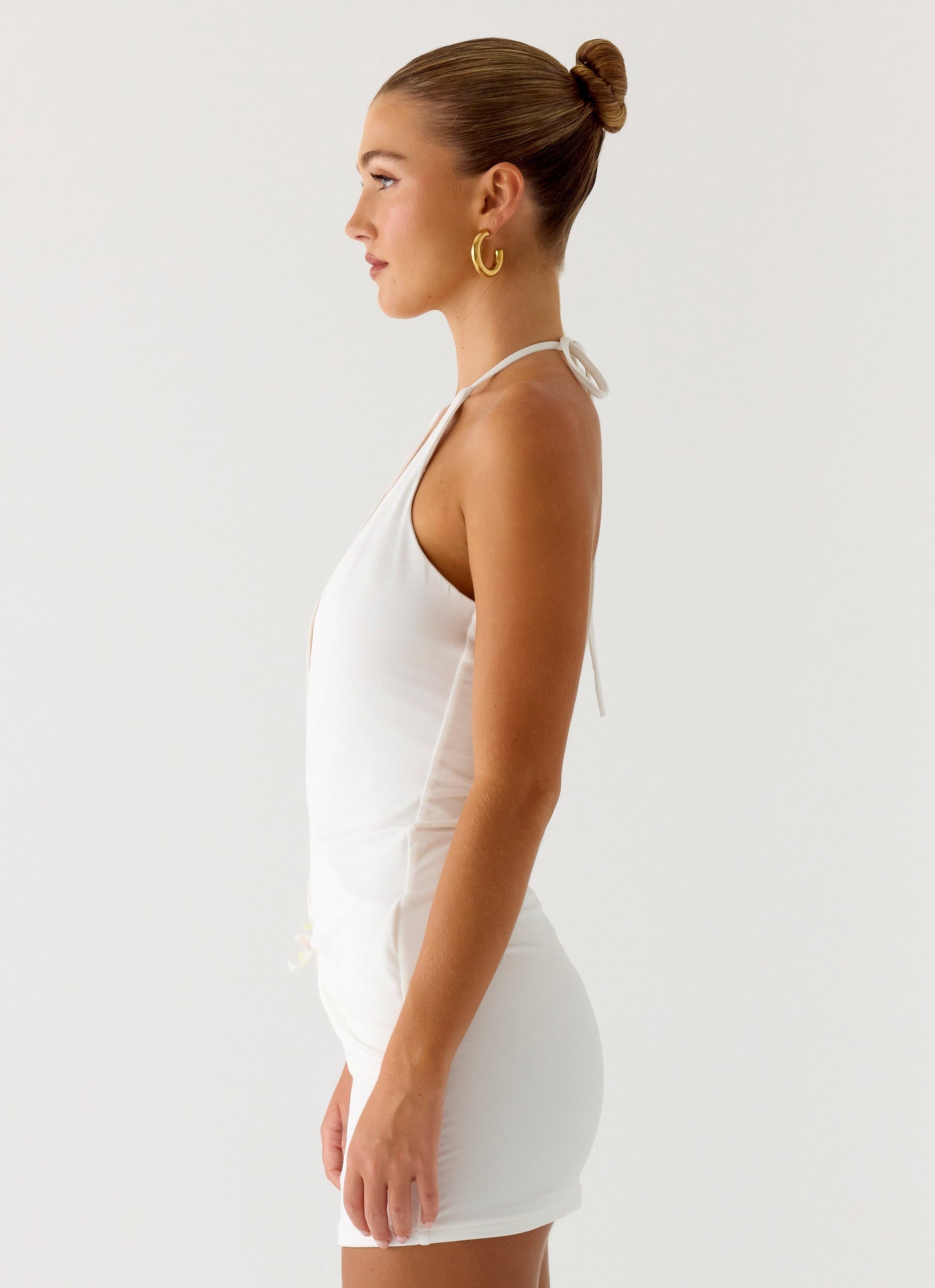 Undo Halter Mini Dress - White Peppermayo Exclusive