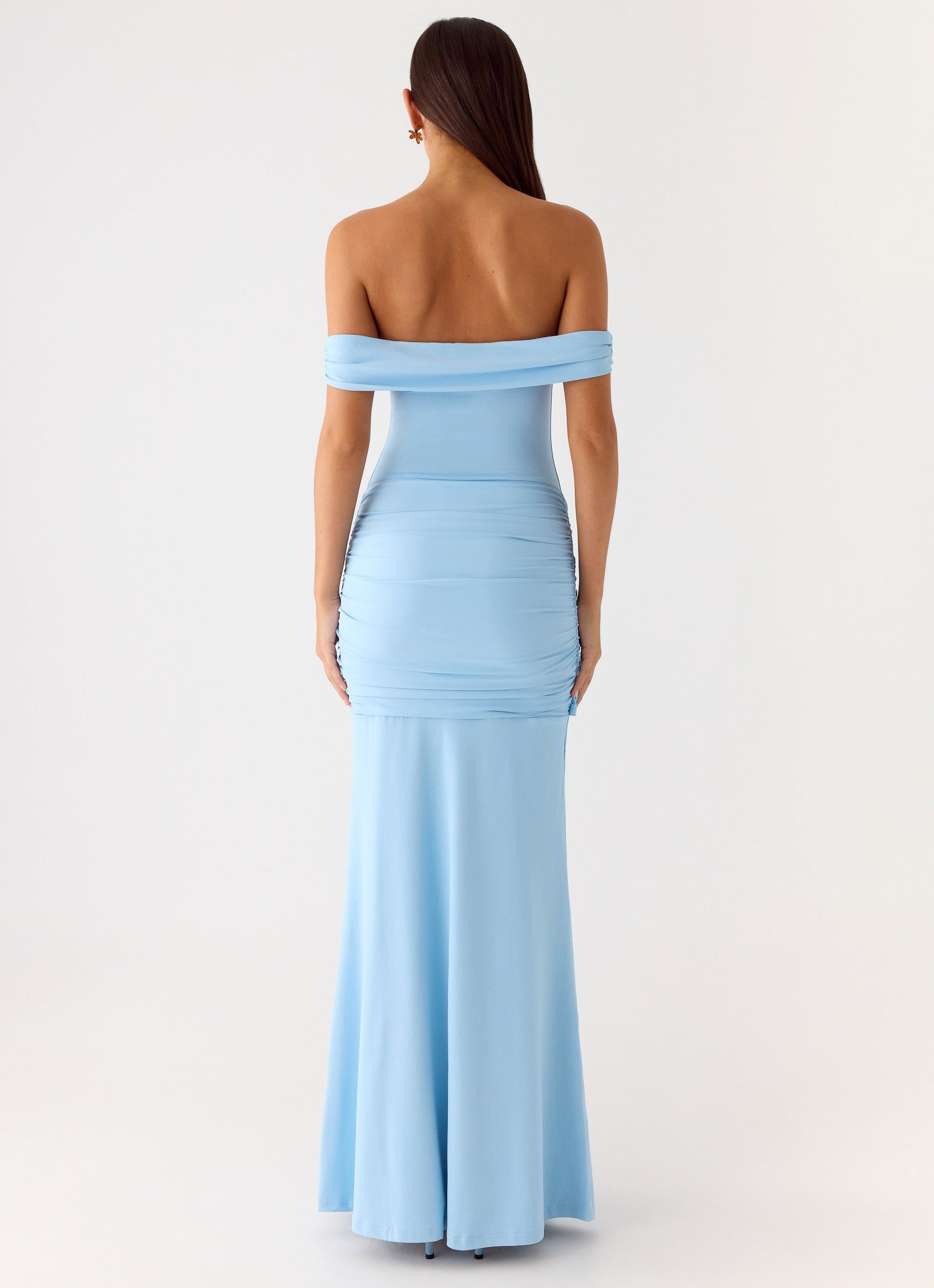 Vee Bardot Maxi Dress - Blue Peppermayo Exclusive