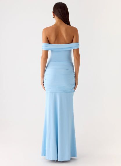 Vee Bardot Maxi Dress - Blue Peppermayo Exclusive
