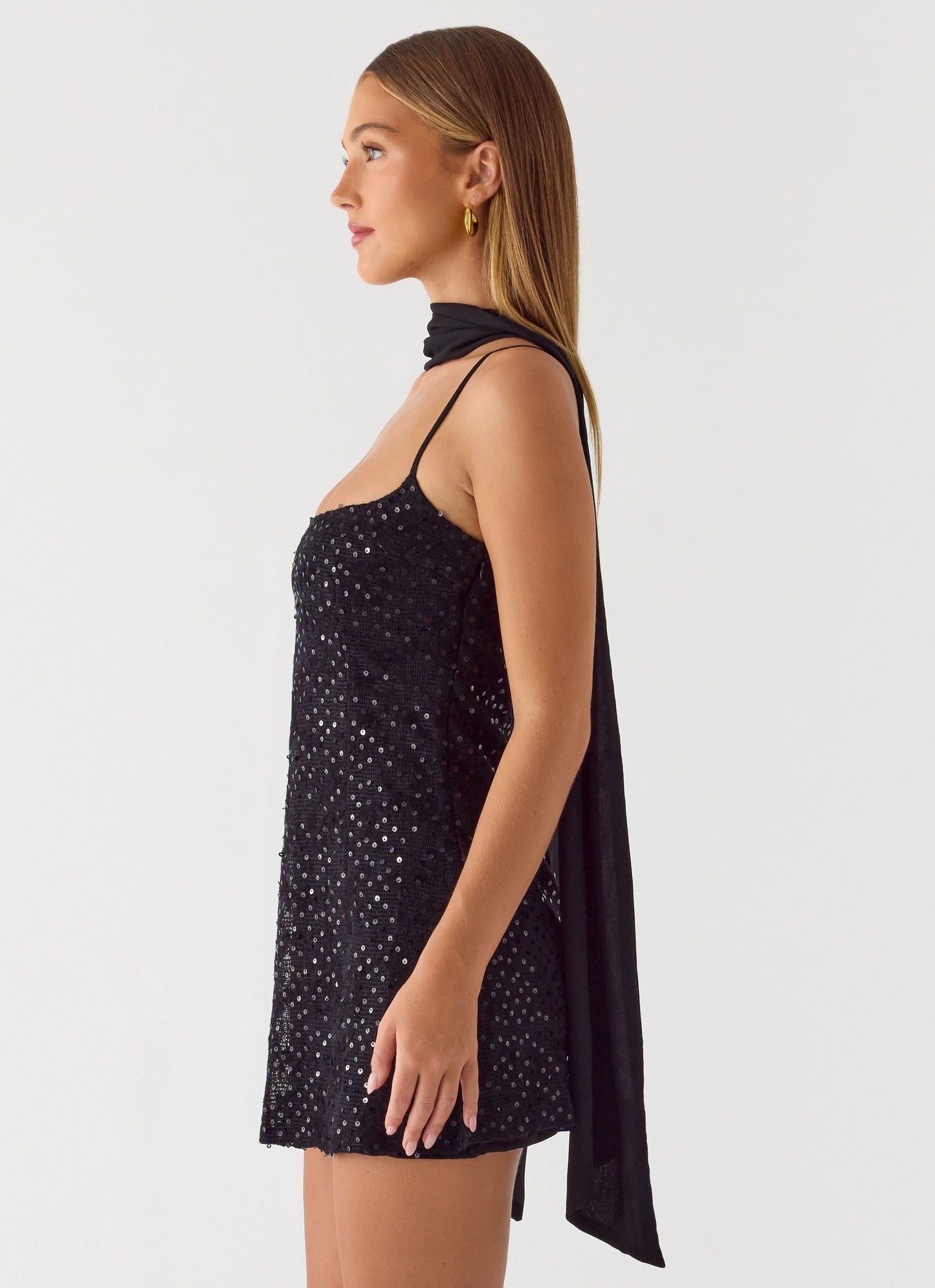 Vision Sequin Mini Dress - Black Peppermayo Exclusive