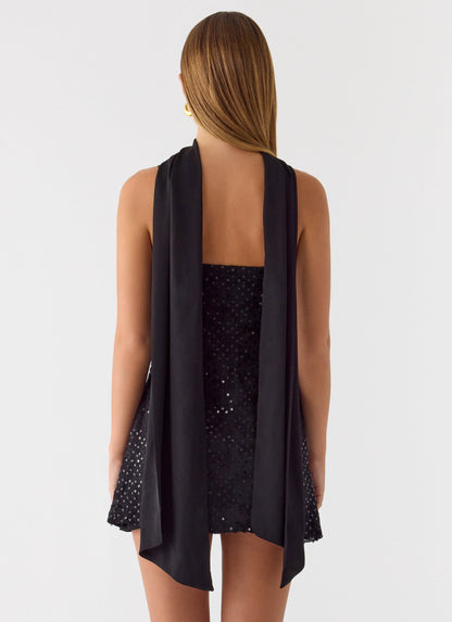 Vision Sequin Mini Dress - Black Peppermayo Exclusive