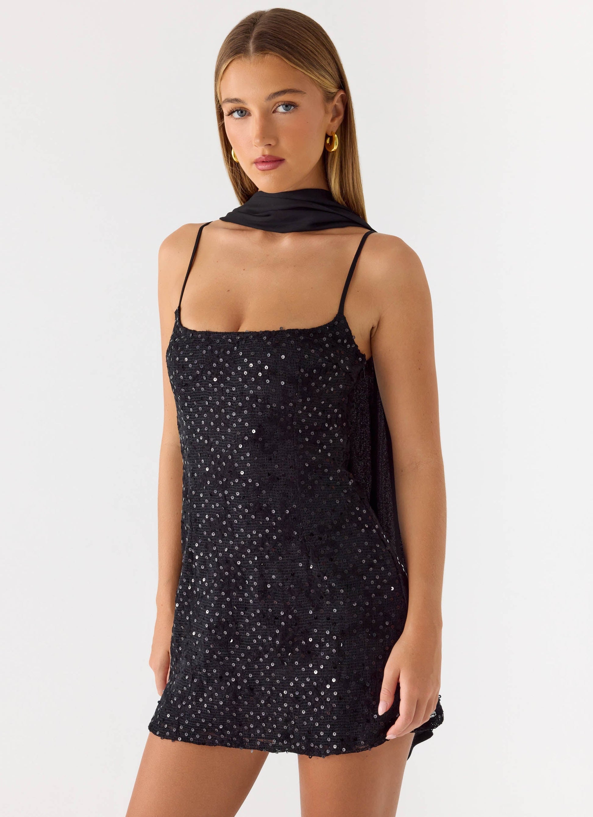 Vision Sequin Mini Dress - Black Peppermayo Exclusive