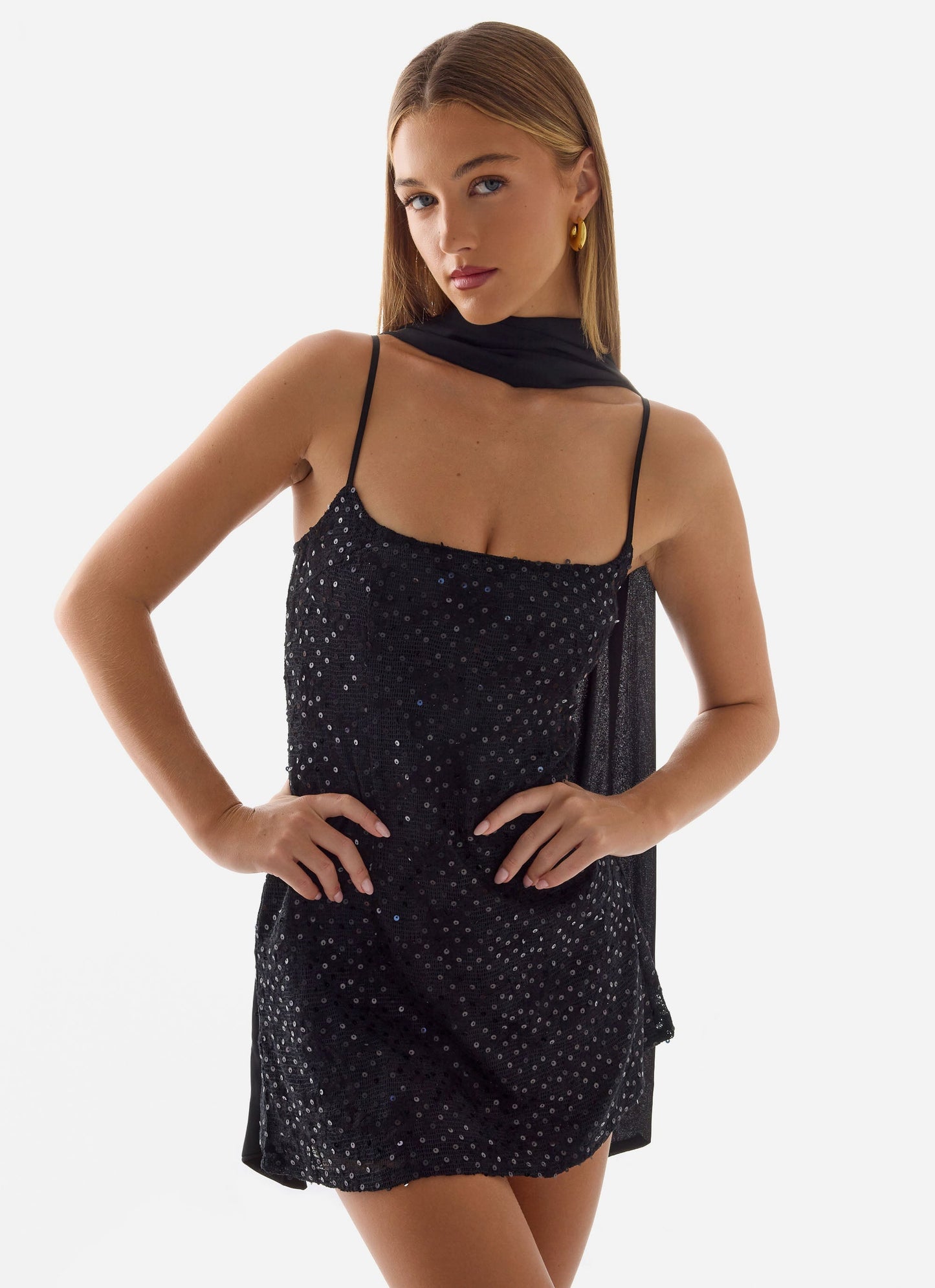 Vision Sequin Mini Dress - Black Peppermayo Exclusive
