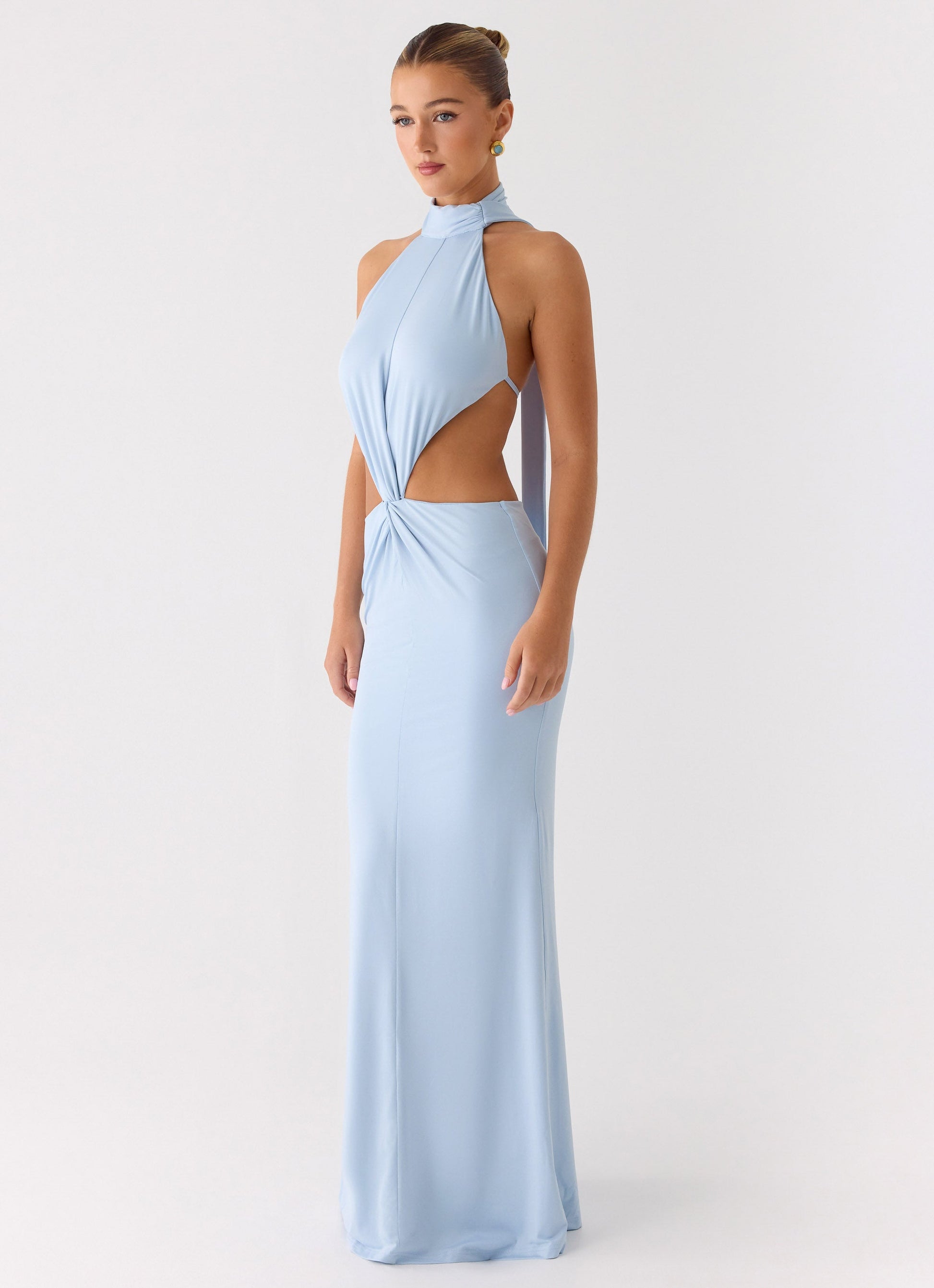 Warning Signs Maxi Dress - Blue Peppermayo Exclusive