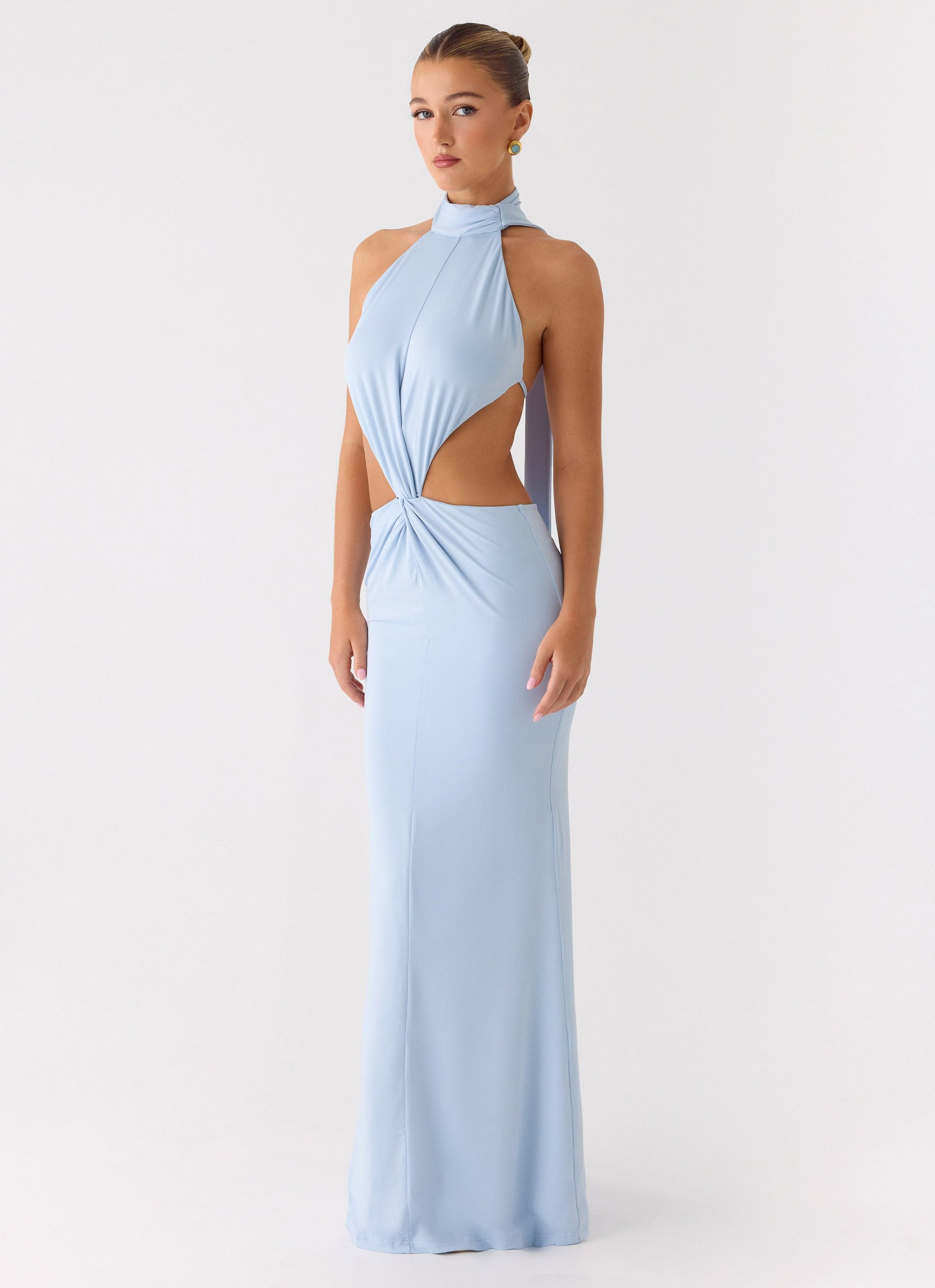 Warning Signs Maxi Dress - Blue Peppermayo Exclusive