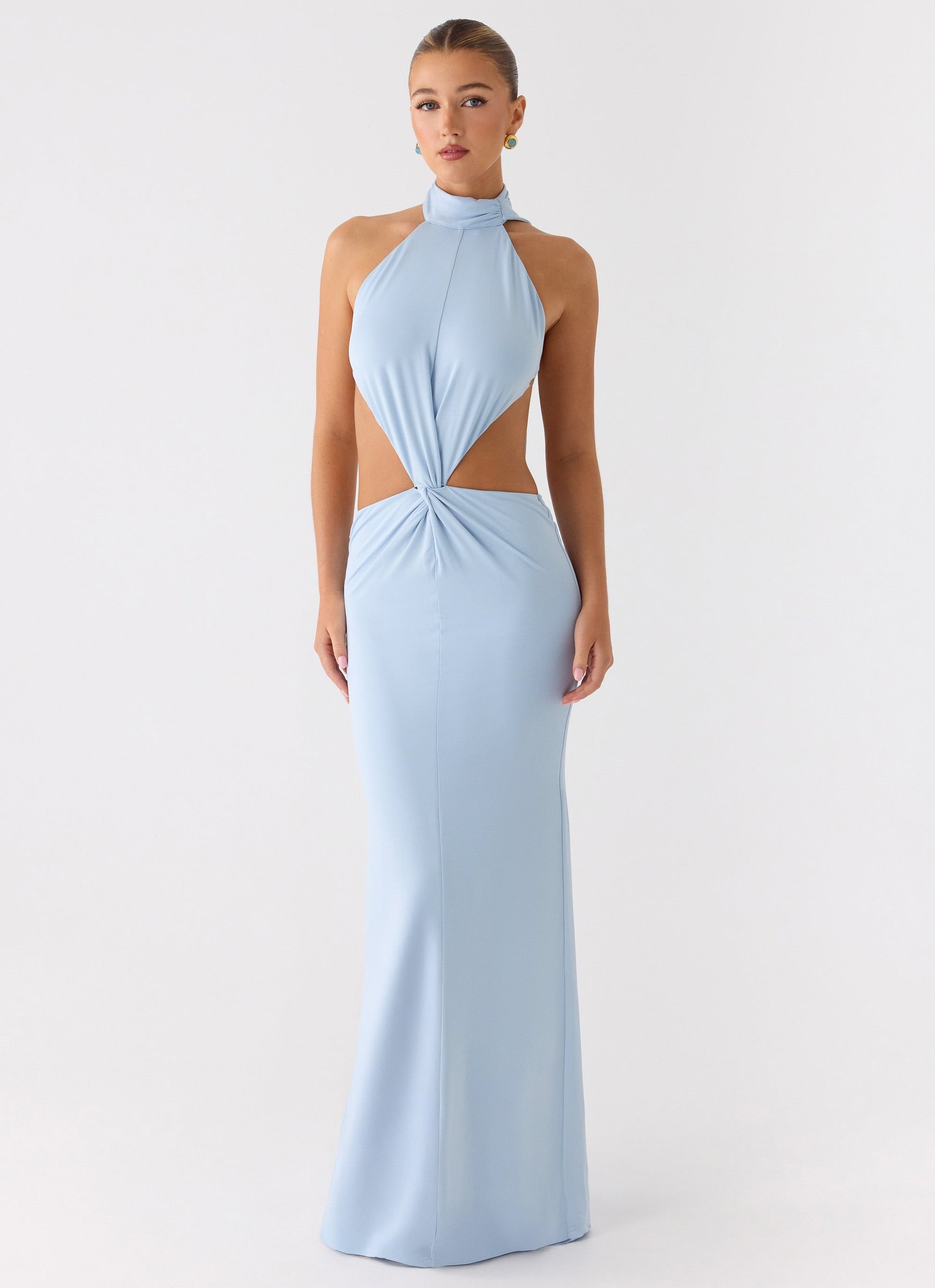 Warning Signs Maxi Dress - Blue Peppermayo Exclusive