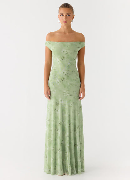 Wasting Time Maxi Dress - Blurred Lime Peppermayo Exclusive
