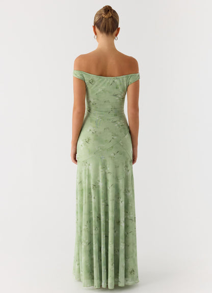 Wasting Time Maxi Dress - Blurred Lime Peppermayo Exclusive