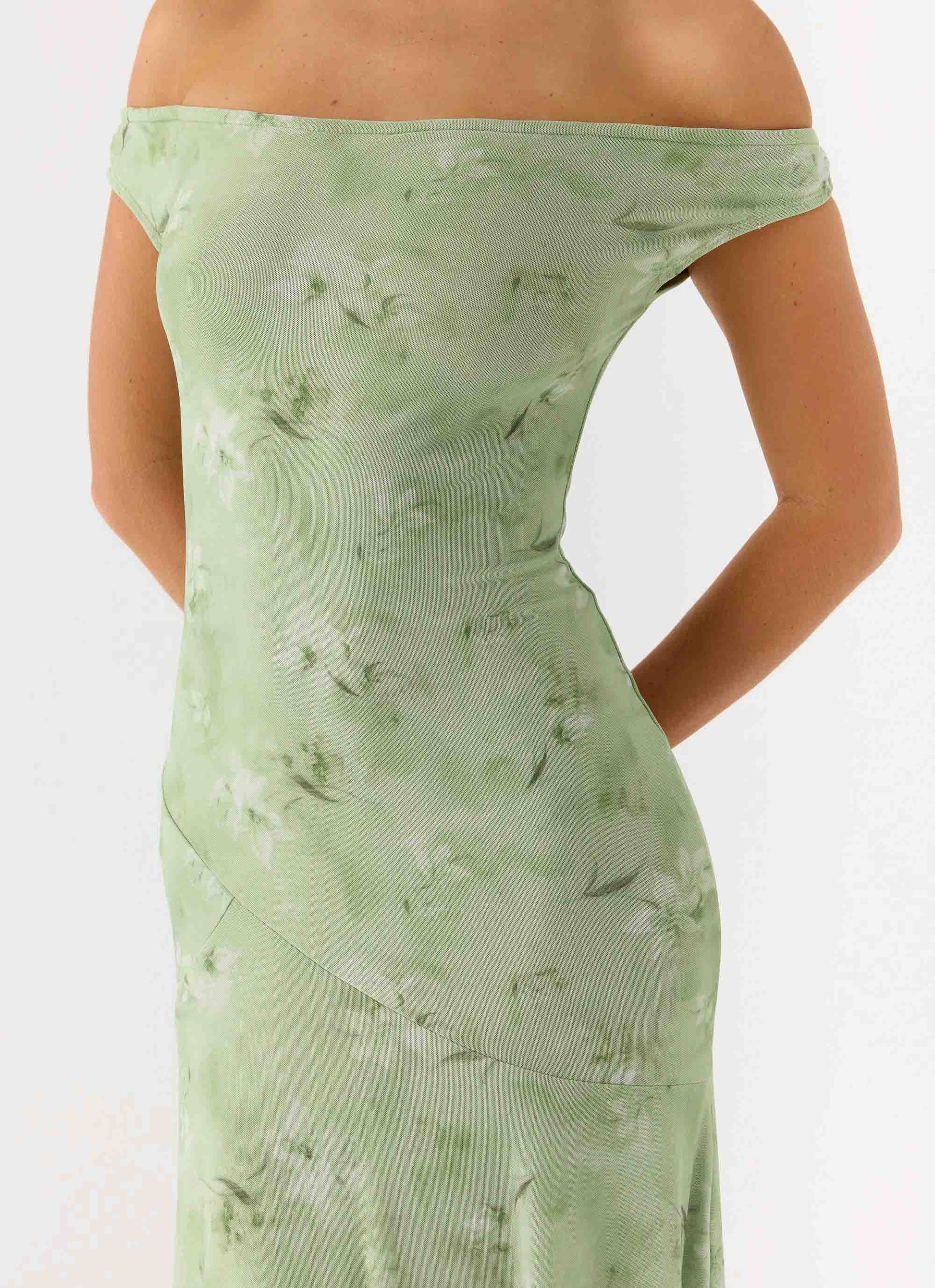 Wasting Time Maxi Dress - Blurred Lime Peppermayo Exclusive